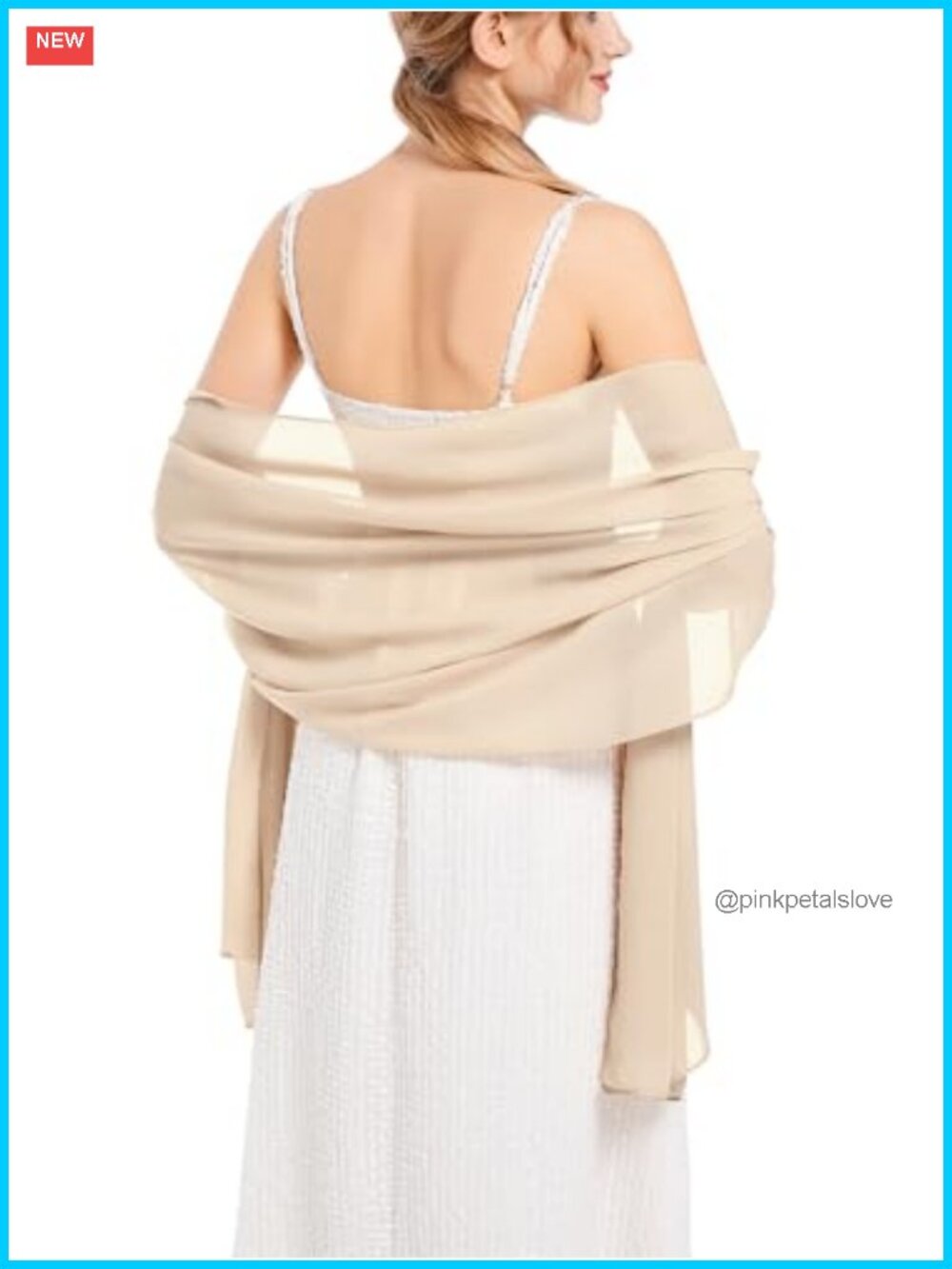 Chiffon Women Shawl Wrap Wedding Stole Lightweight Bridal Cover Up